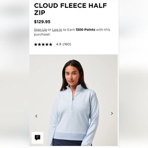 Travis Mathews Cloud Fleece Half Zip